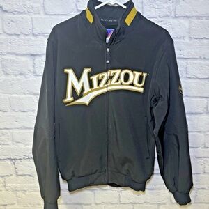 Missouri Tigers Majestic Jacket Full Zip Medium Men Black Tiger Logo Football